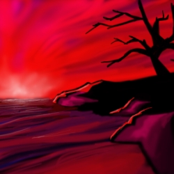 Red Sunset - Digital Painting