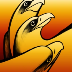 Three Eagles - Digital Painting