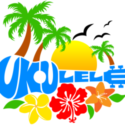 Ukulele Hawaiian Logo Design